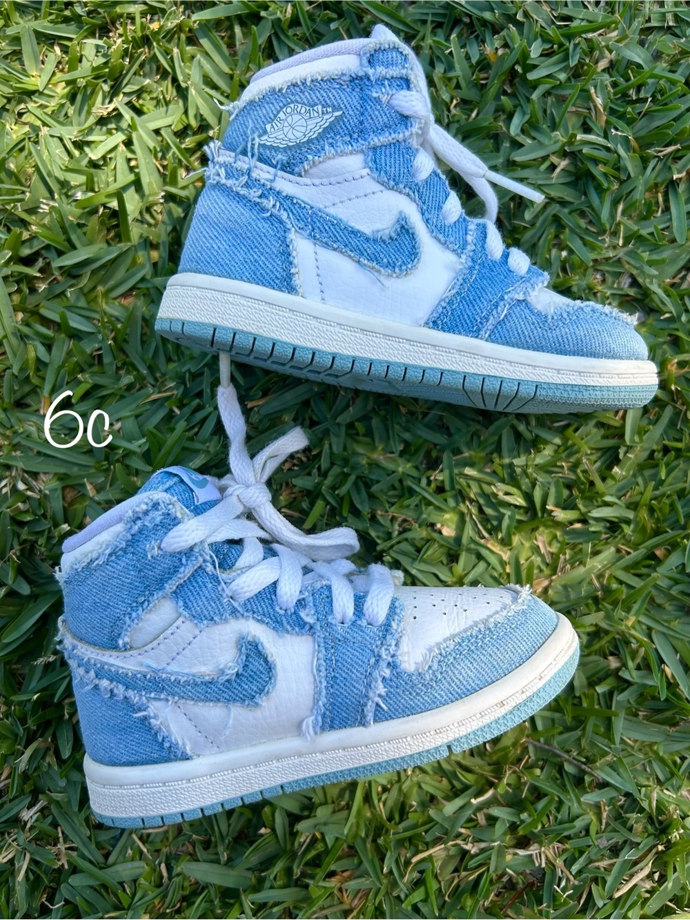 Nike Jordan Retro 1 High OG Denim Blue White CU0450-104 • Toddler Size 6C